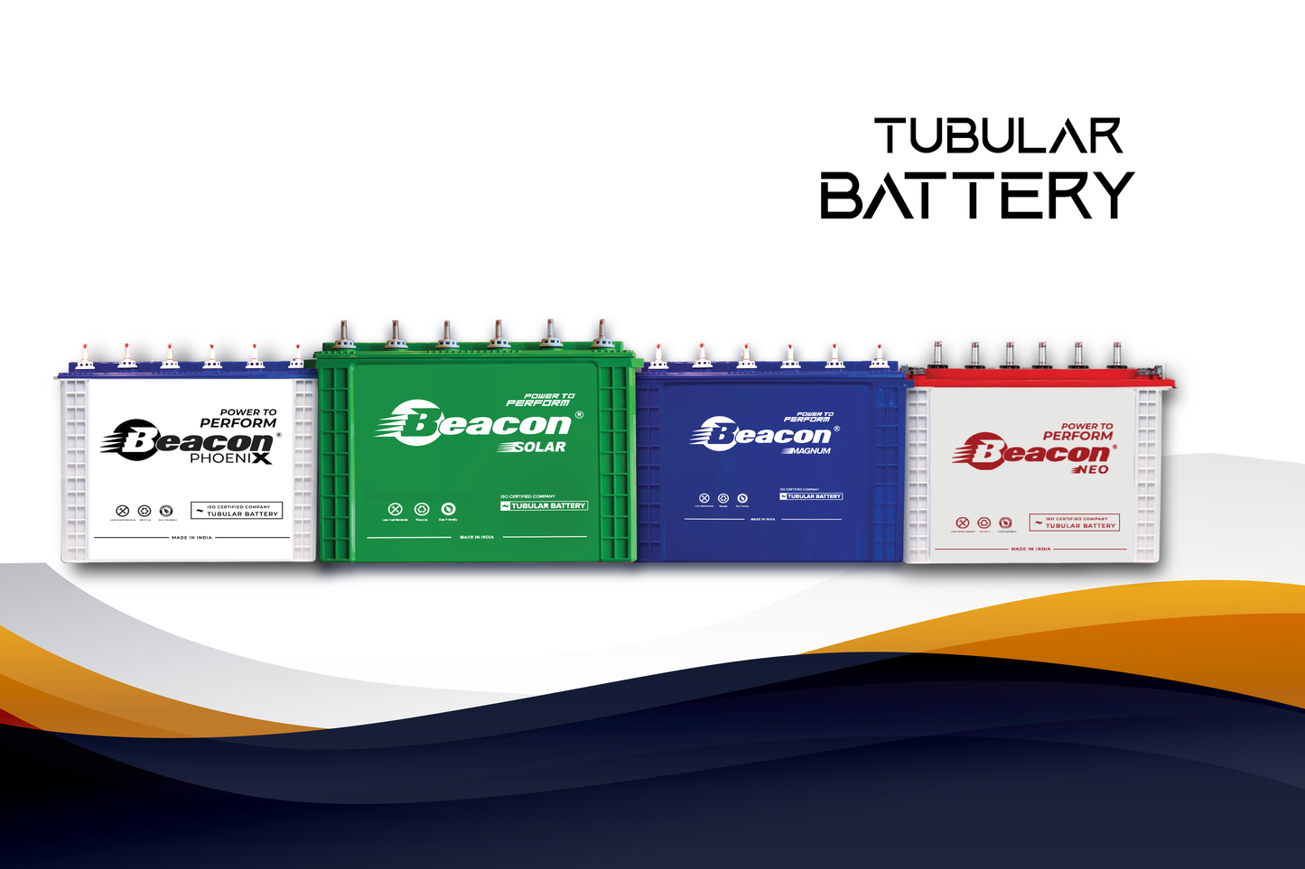 Beacon 165Ah Solar Compatible Tubular Battery C10 60 Months Warranty