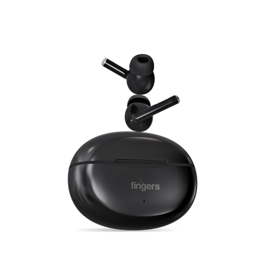 FINGERS Go-Hi-3 True Wireless Earbuds (17.5 Hours Playtime | in-Built Mic with Surround Noise Cancellation (SNC) Technology| Immersive Bass | IPX4 Sweat Resistant | Voice Assistant)