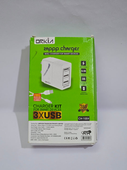 CHARGER KIT FOR SMART DEVICES 3XUSB 3.4A
