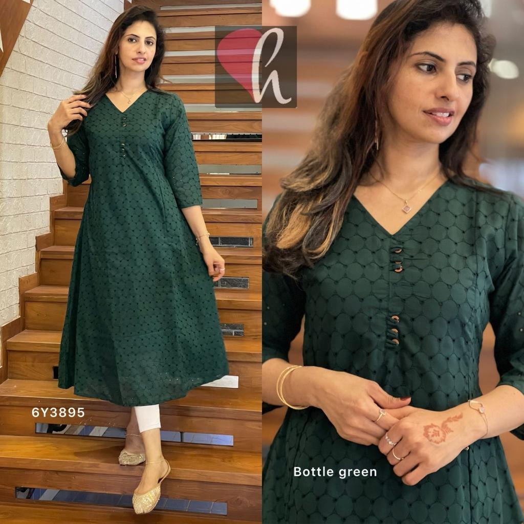 Soft Cotton Haquaba Aline Kurti Womens wear