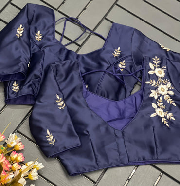 Purely silk handmade work boutique style Blouse B1