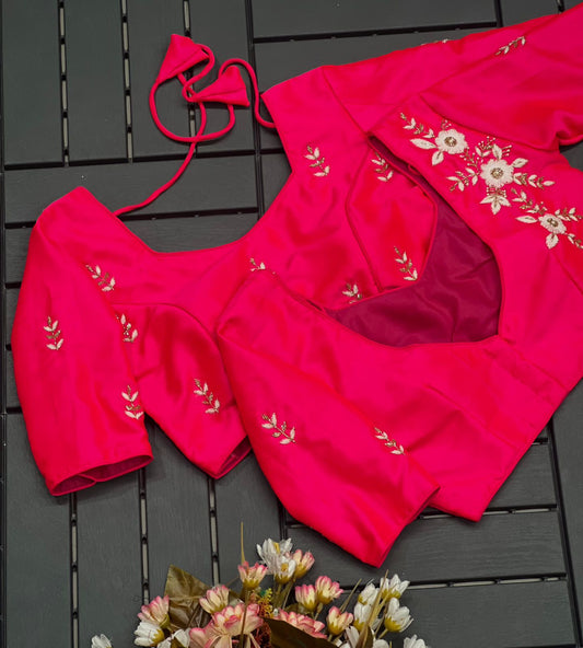 Purely silk handmade work boutique style Blouse B3