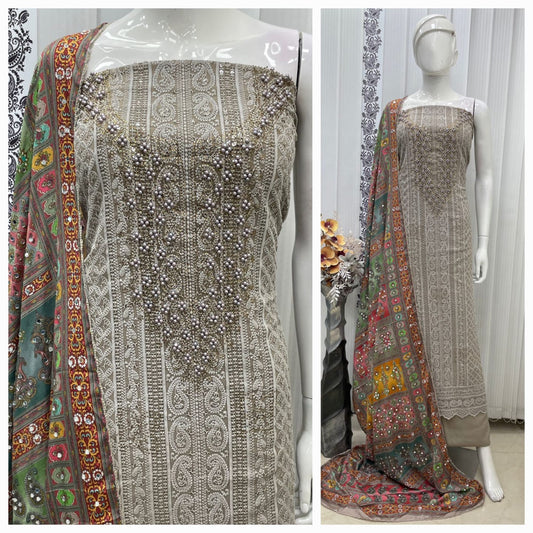 TOP GEORGETTE CHICKEN TICKI WITH LINING N2