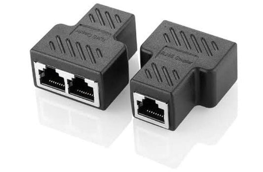 Premium LAN Splitter CAT5/CAT6 Splitter 1 to 2 Ethernet Socket Splitter Pack of 2