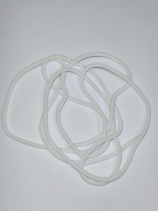 Charger/Data Cable protector Plastic White 1M