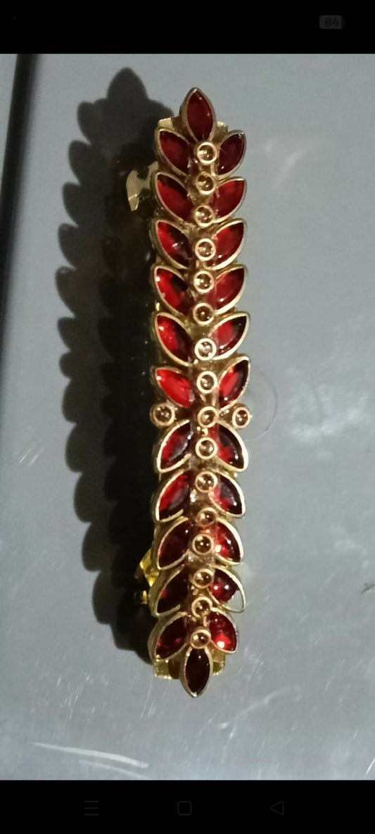 Kundan stone hair clip