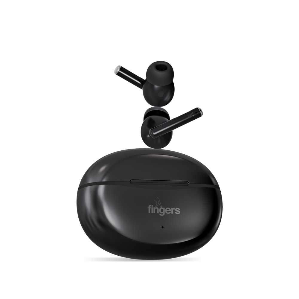 FINGERS Go-Hi-3 True Wireless Earbuds (17.5 Hours Playtime | in-Built Mic with Surround Noise Cancellation (SNC) Technology| Immersive Bass | IPX4 Sweat Resistant | Voice Assistant)