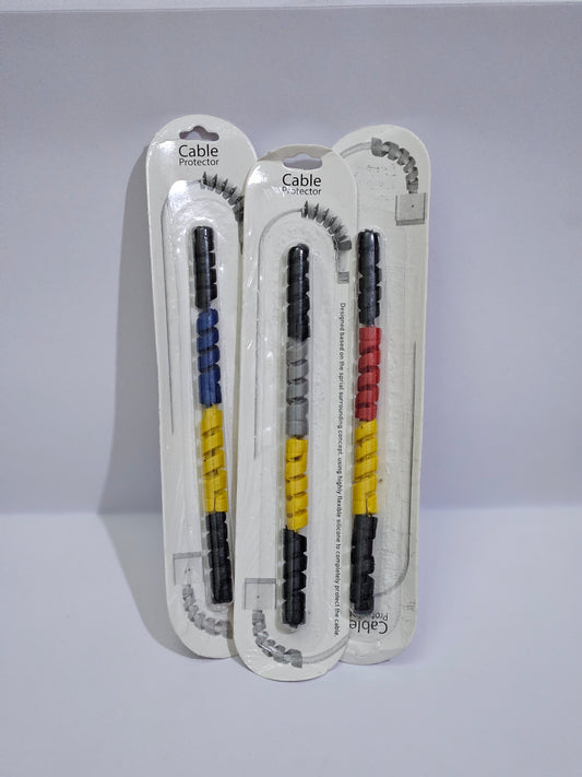 12 Pieces Mobile Charging & Earphones Wire Protector (Black) Cable Protector 3 Packet