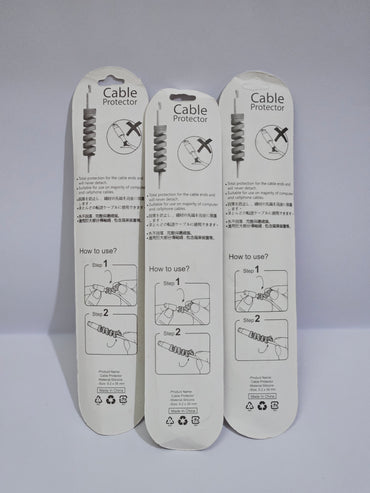 12 Pieces Mobile Charging & Earphones Wire Protector (Black) Cable Protector 3 Packet