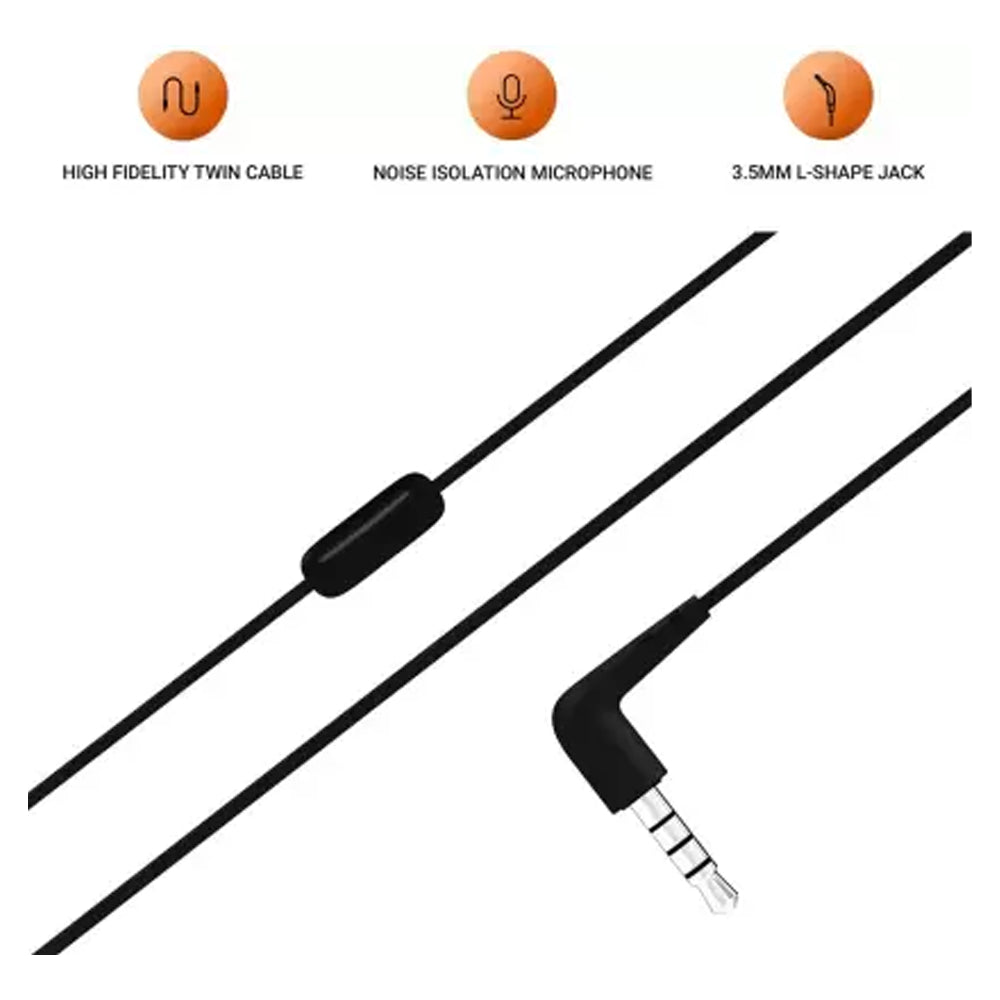 JBL T50HI Wired  (Black, In the Ear)