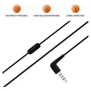 JBL T50HI Wired  (Black, In the Ear)