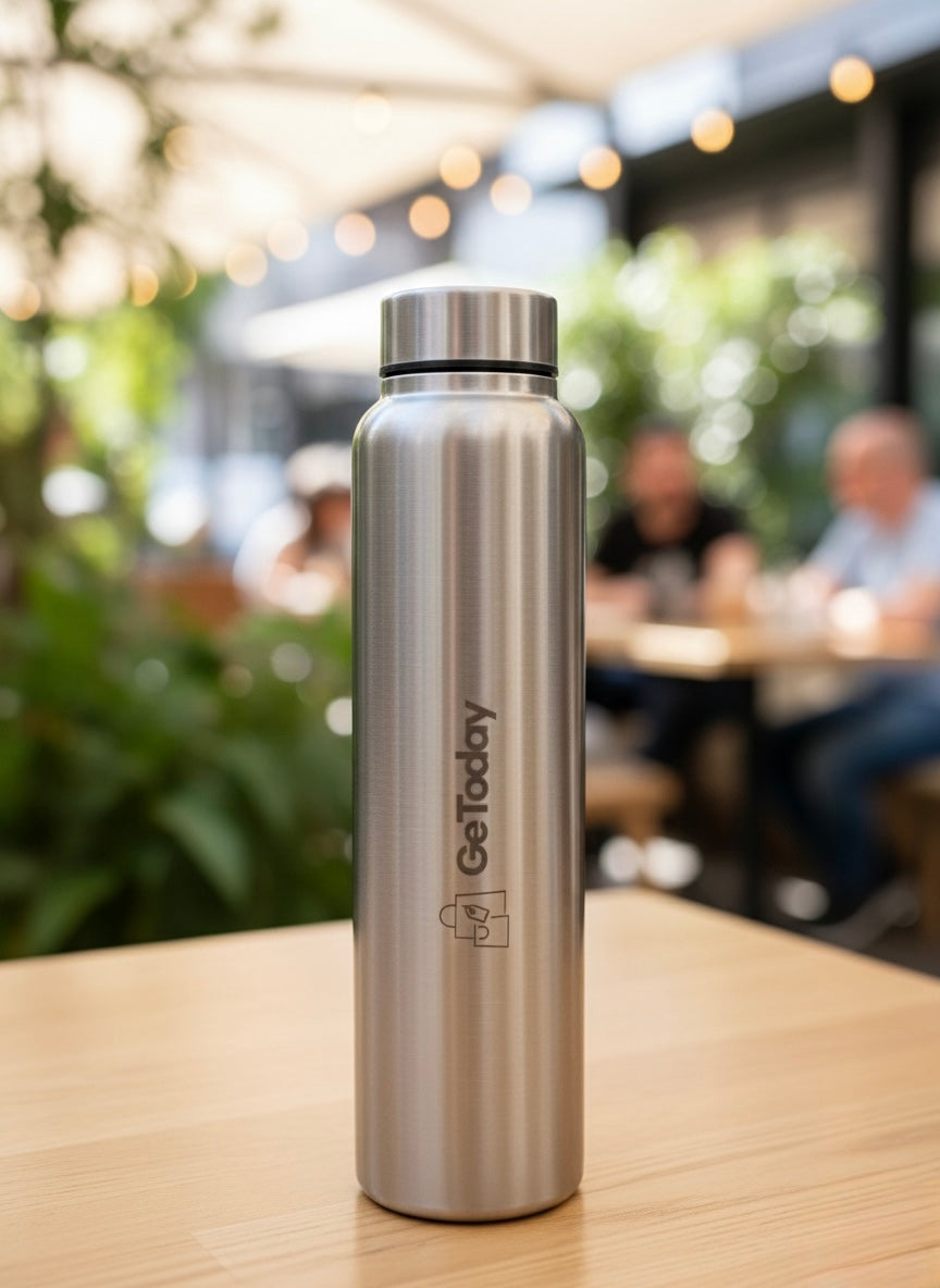 Getoday High-Grade Steel water bottle | Bottle for School, College & Office | Light weight 900ML
