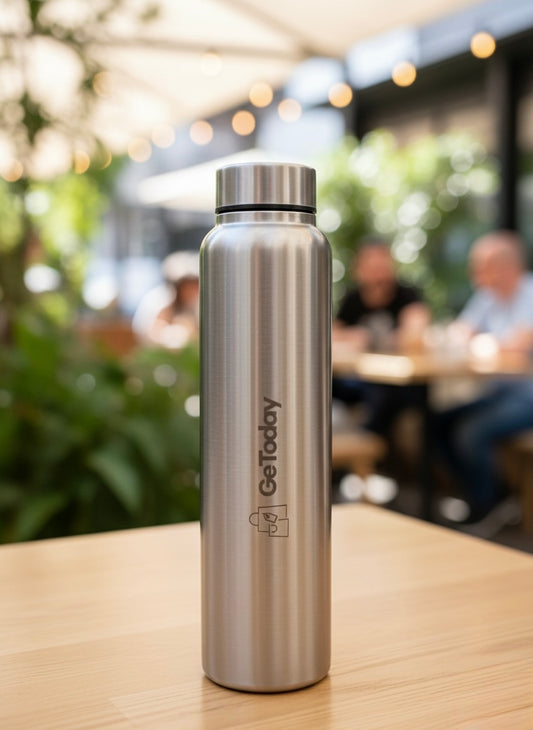 Getoday High-Grade Steel water bottle | Bottle for School, College & Office | Light weight 900ML