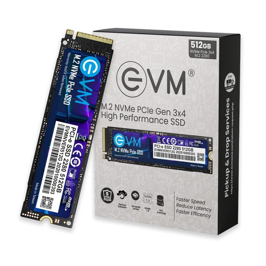 EVM SSD 128GB 256GB 512GB Storage Device