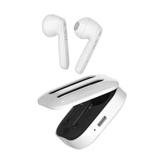 FLiX (Beetel Nitro Buds T12 Ear Buds True Wireless,13MM Drivers & Super Bass,BT v5.0,Low Latency,IPX5 Water Resistant,Ultra Light,Type C Charging,Voice Assistant (T12, White)