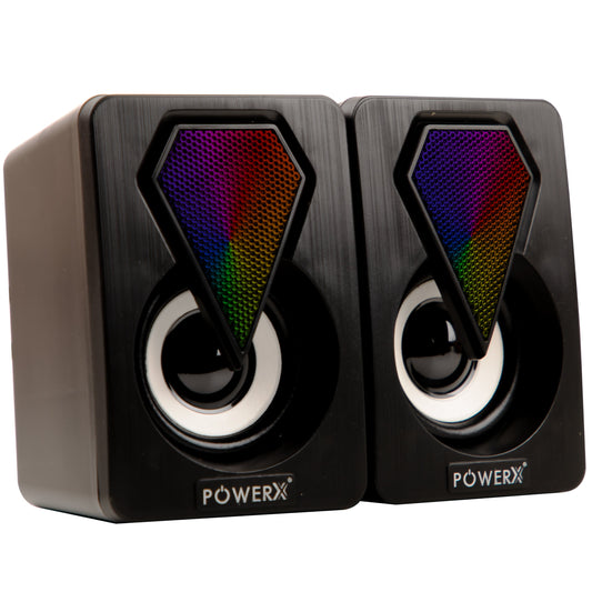 POWERX USB SPEAKER WITH RGB LIGHT 3.5 JACK