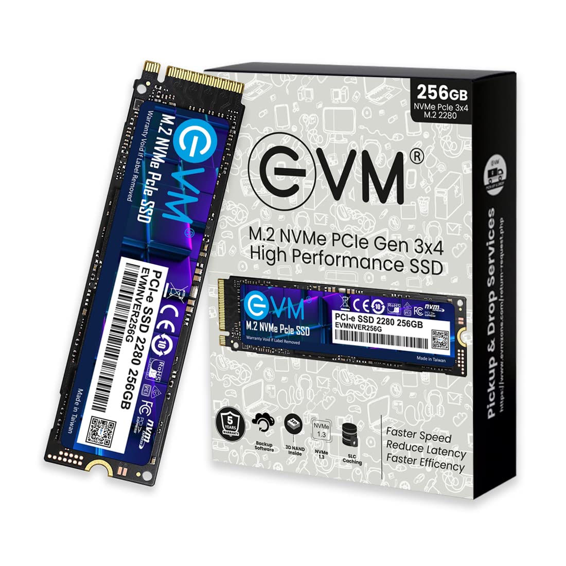 EVM SSD 128GB 256GB 512GB Storage Device