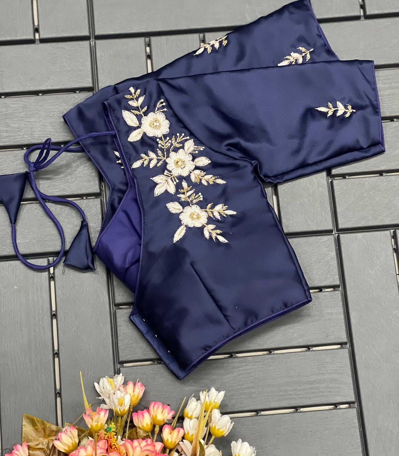 Women's Purely silk handmade work boutique style Blouse