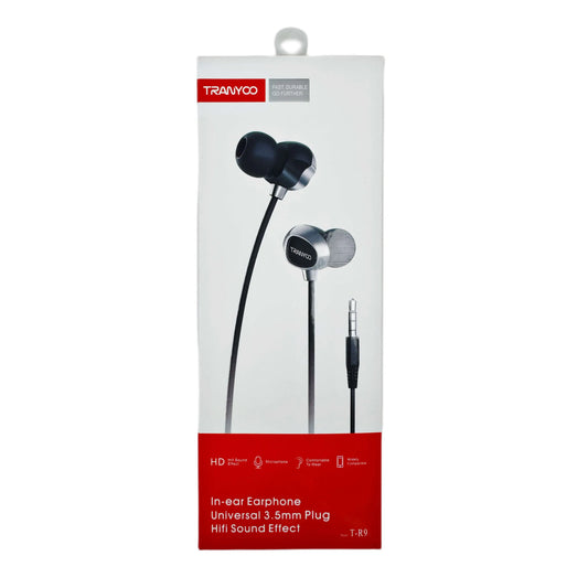 Traniyoo In-ear Earphone Universal 3.5mm Plug Hifi Sound Effect T -R9