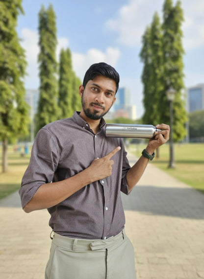 Getoday High-Grade Steel water bottle | Bottle for School, College & Office | Light weight 900ML