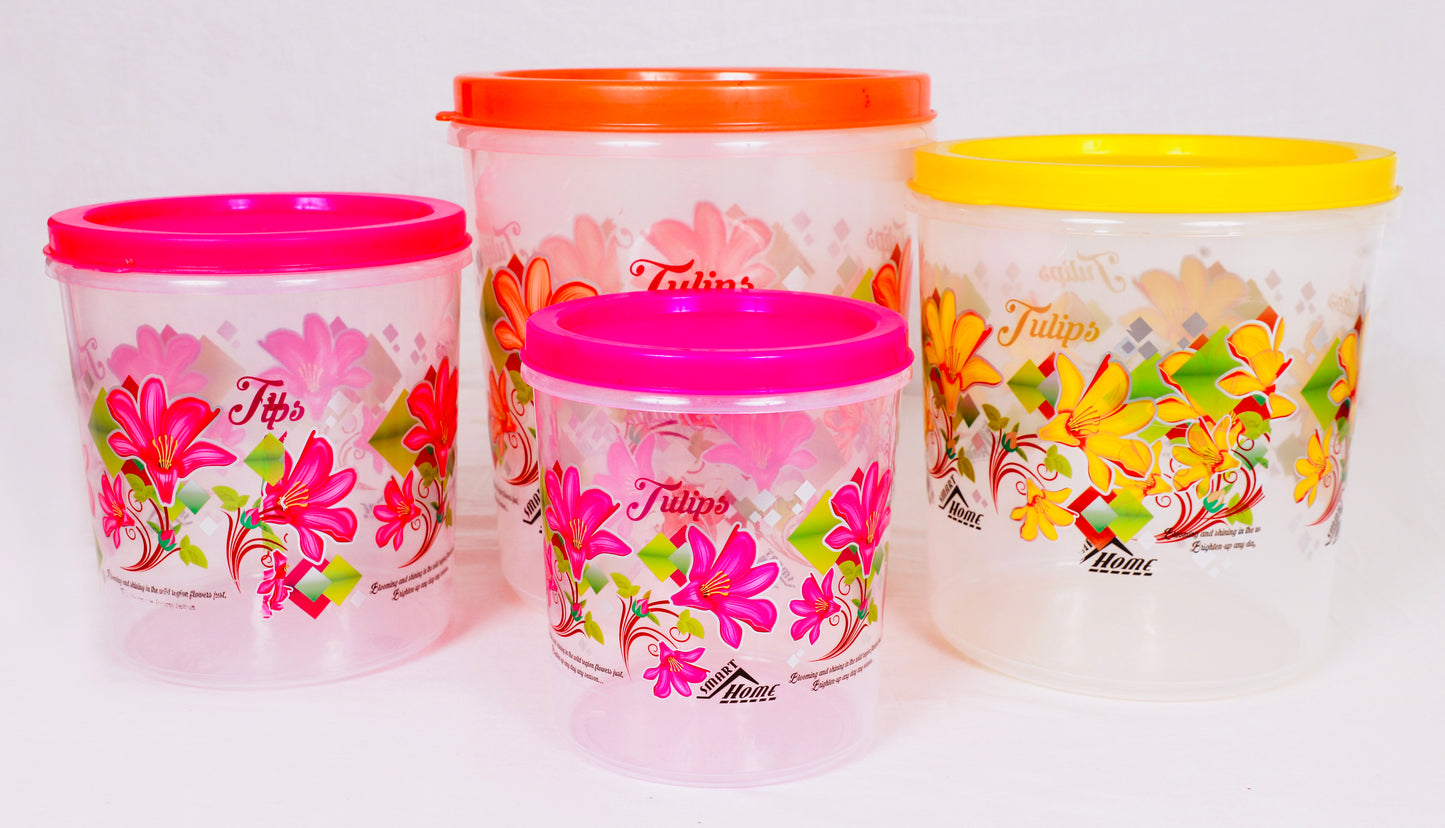 JAR SET Pack of 4 Print 3L,5L,7L,10L P