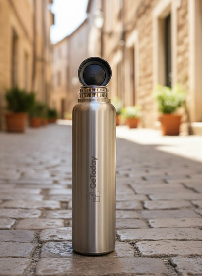 Getoday High-Grade Steel water bottle | Bottle for School, College & Office | Light weight 900ML