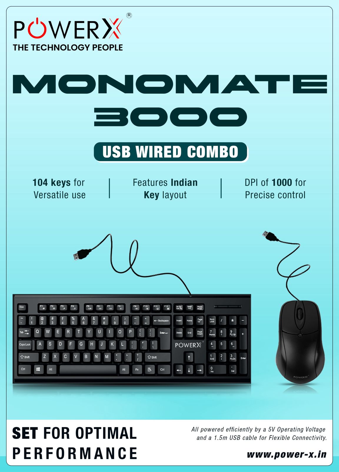 കീബോർഡ് മൗസ് കോംബോ വയർഡ്