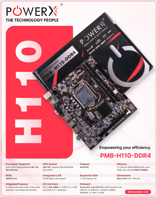 PowerX PMB H110 DDR4 Motherboard