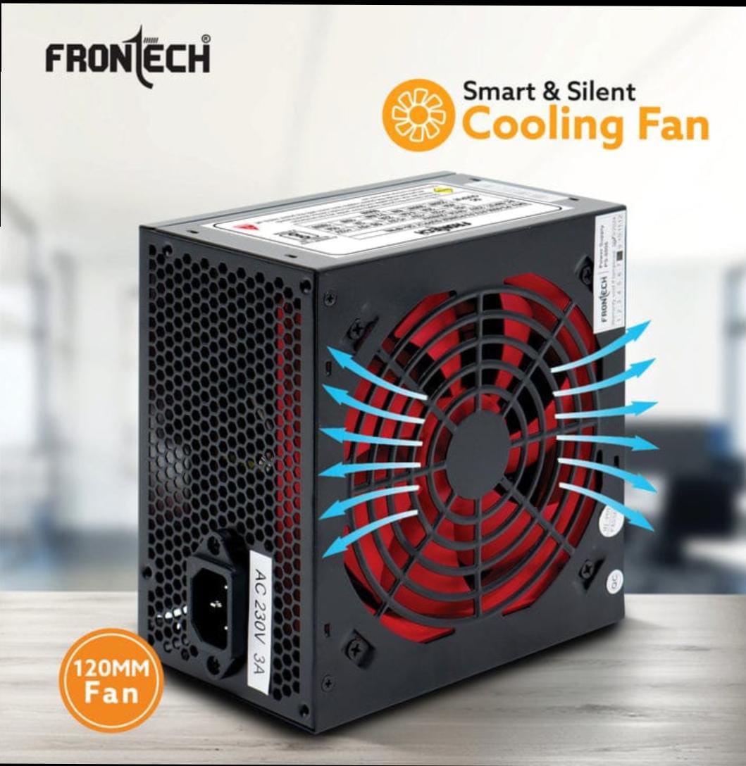 Frontech SMPS High Performance Smart and Silent Cooling Fan suitable for Gaming PC Compatibility 120mm FAN AC 230V