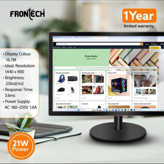 Frontech Monitor 19 inch 1 year warranty 1440*900