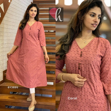 Soft Cotton Haquaba Aline Kurti Womens wear