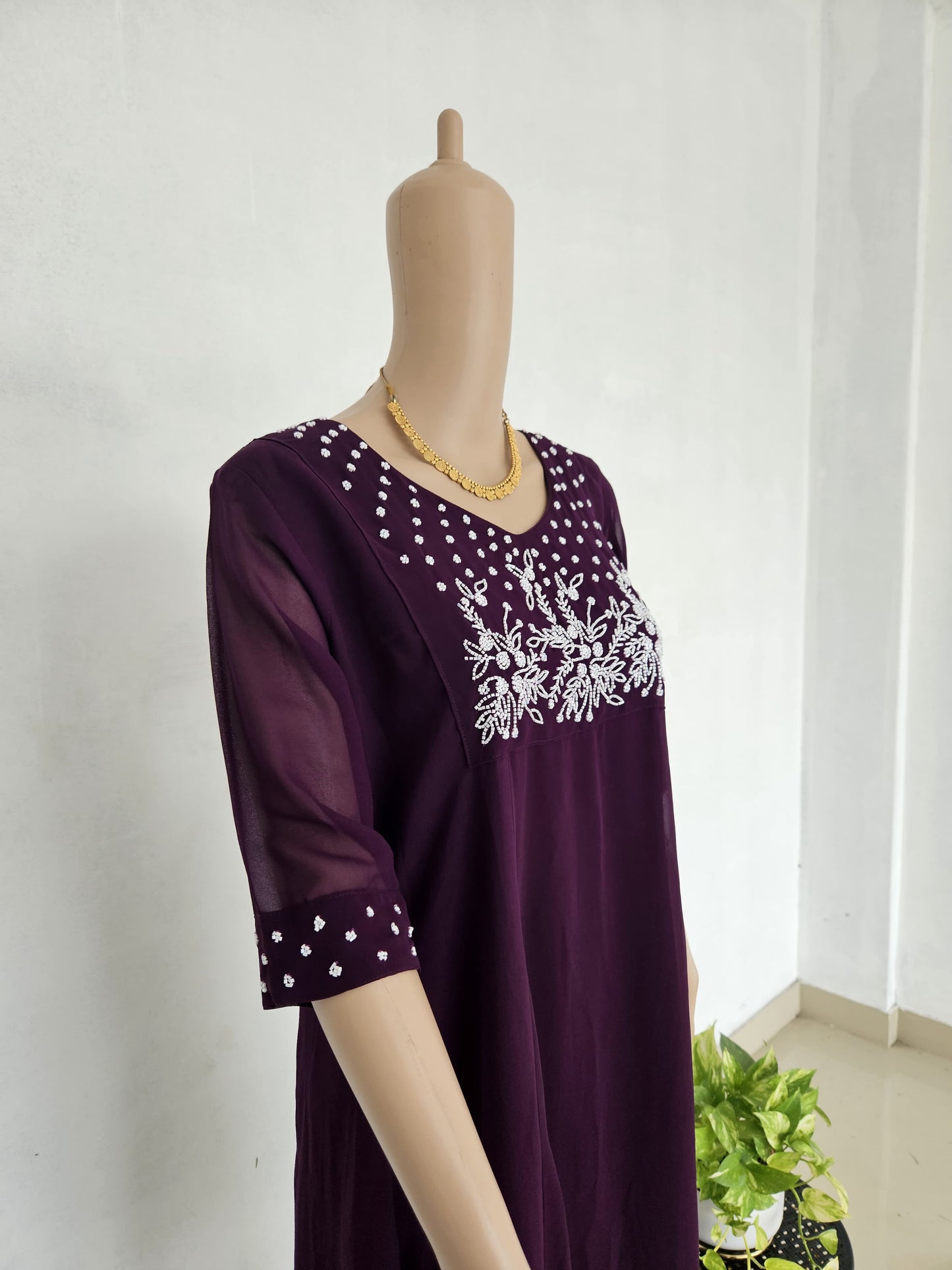 Hand worked designer Kurtis