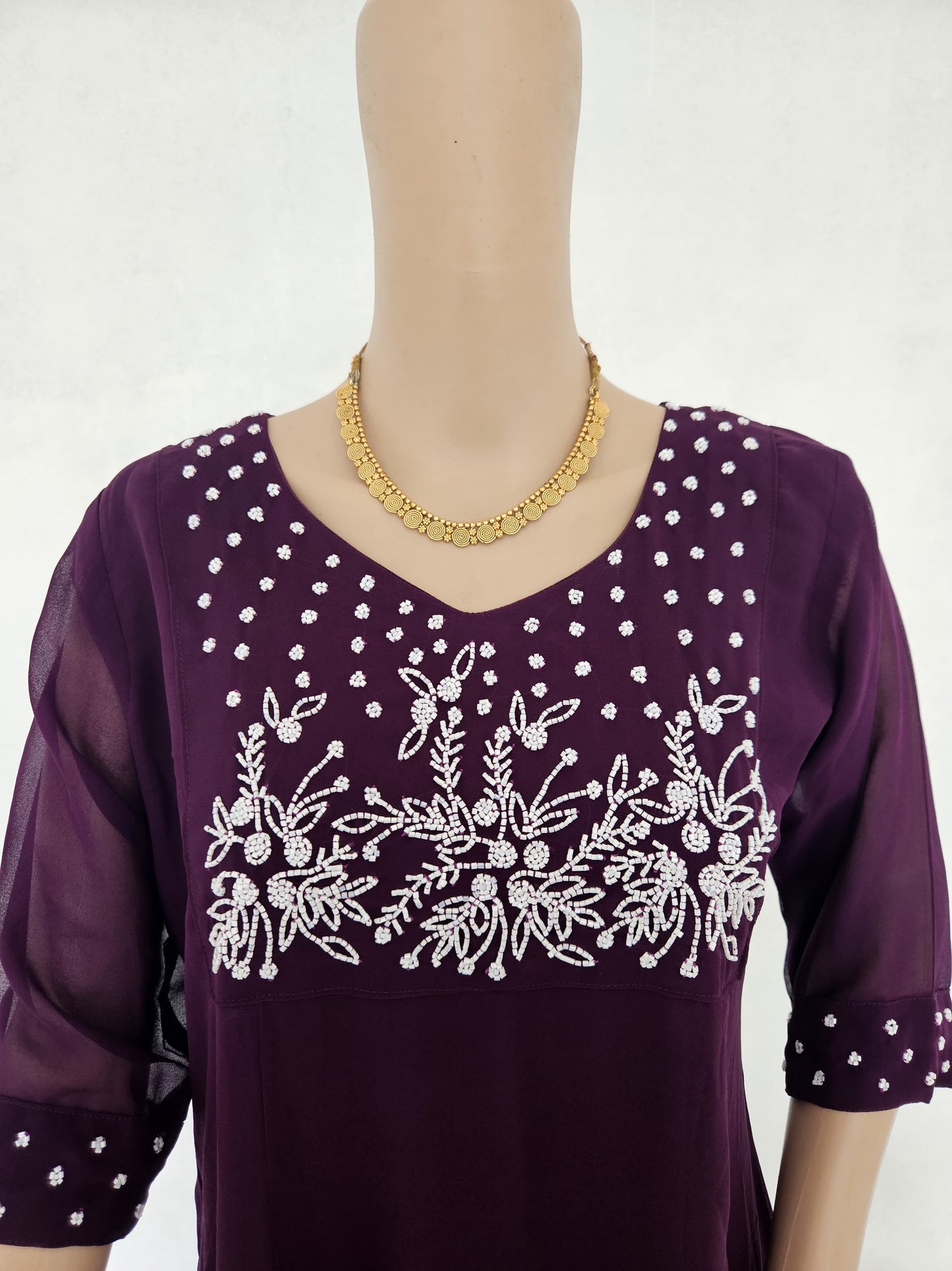 Hand worked designer Kurtis