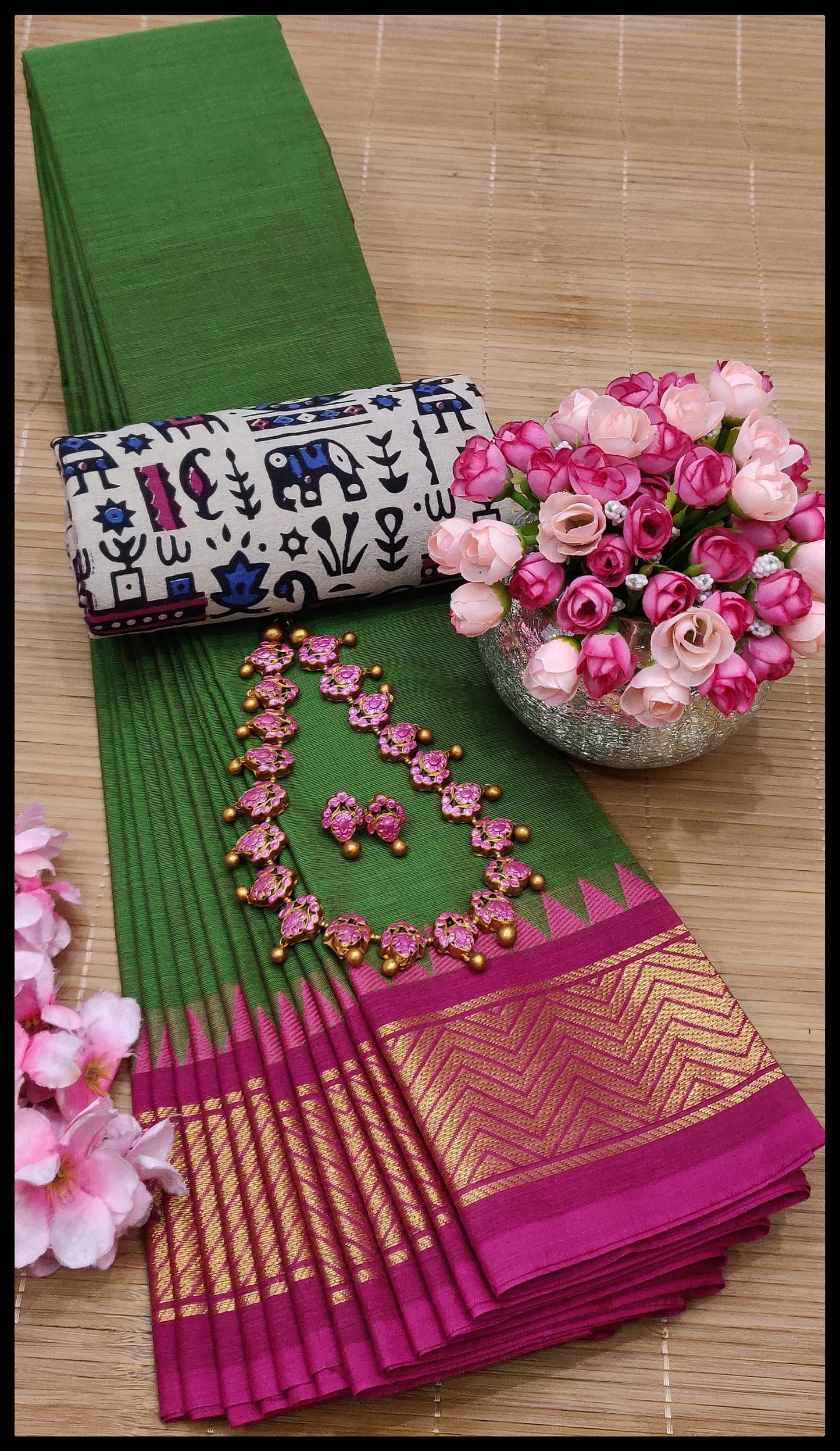 MNN Presents  High Quality Chettinad cotton sarees S7