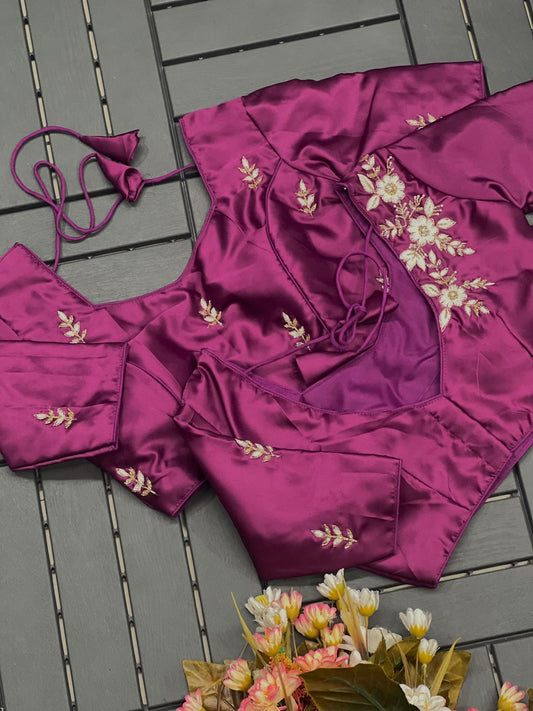 Purely silk handmade work boutique style Blouse B7