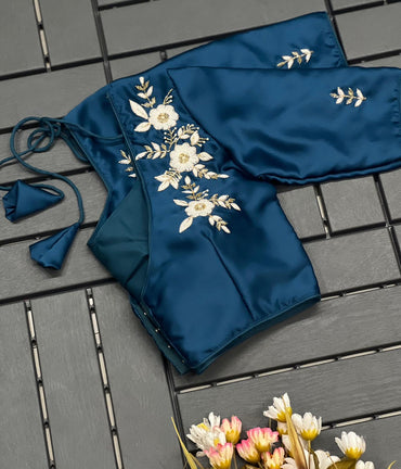 Purely silk handmade work boutique style Blouse 5