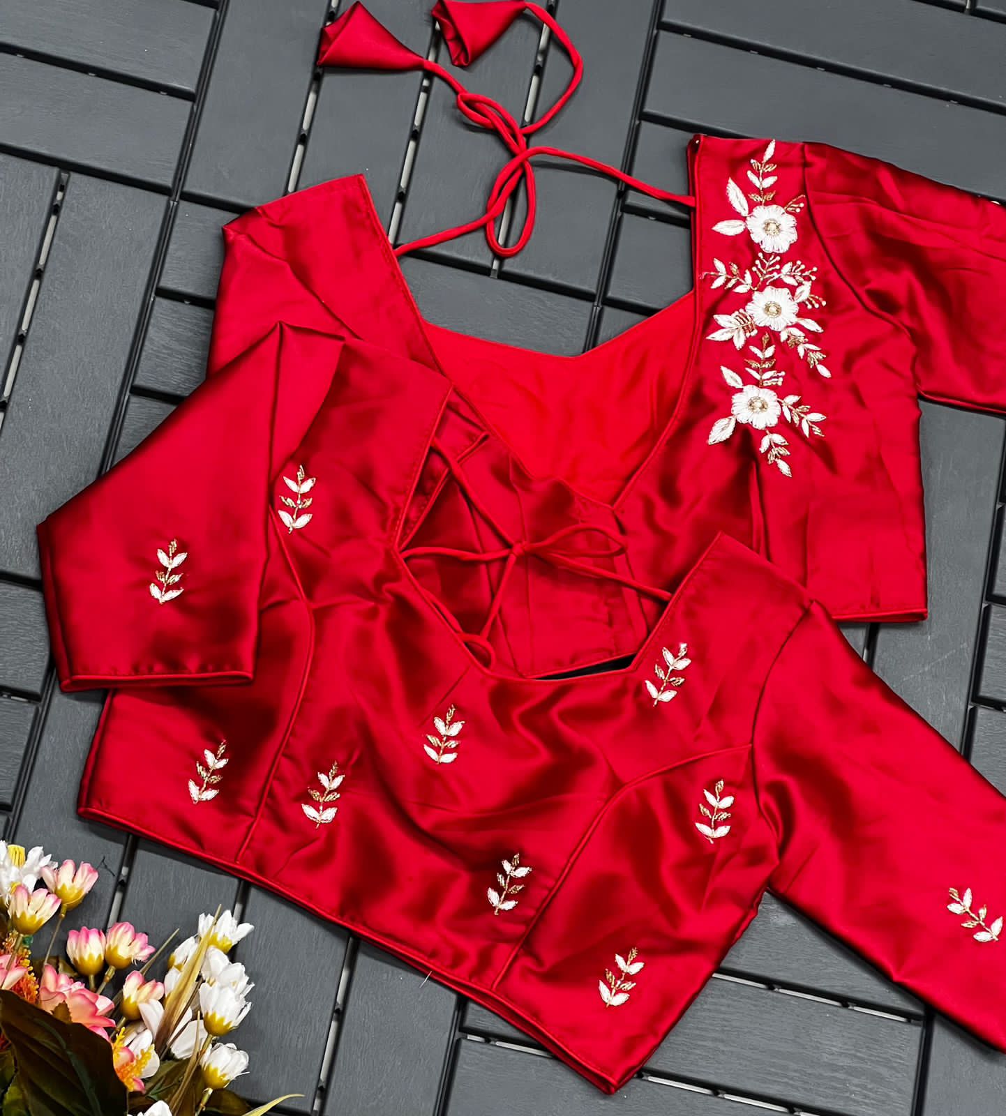 Purely silk handmade work boutique style Blouse B8