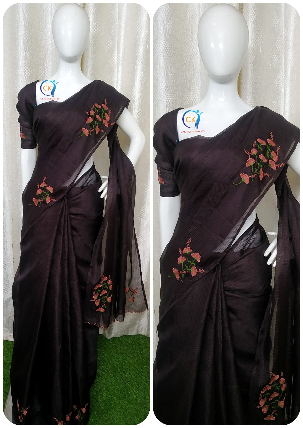 CHECK KOTA SAREES S6