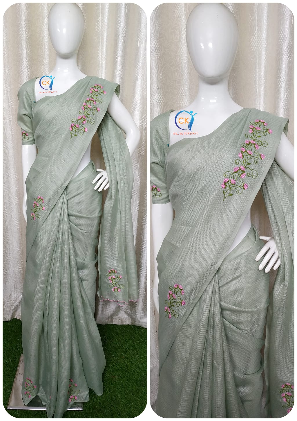 CHECK KOTA SAREES S6
