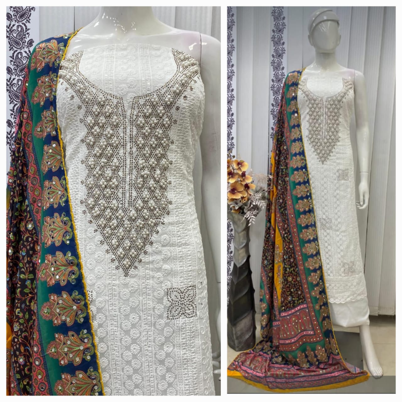 TOP GEORGETTE CHICKEN TICKI WITH LINING N3