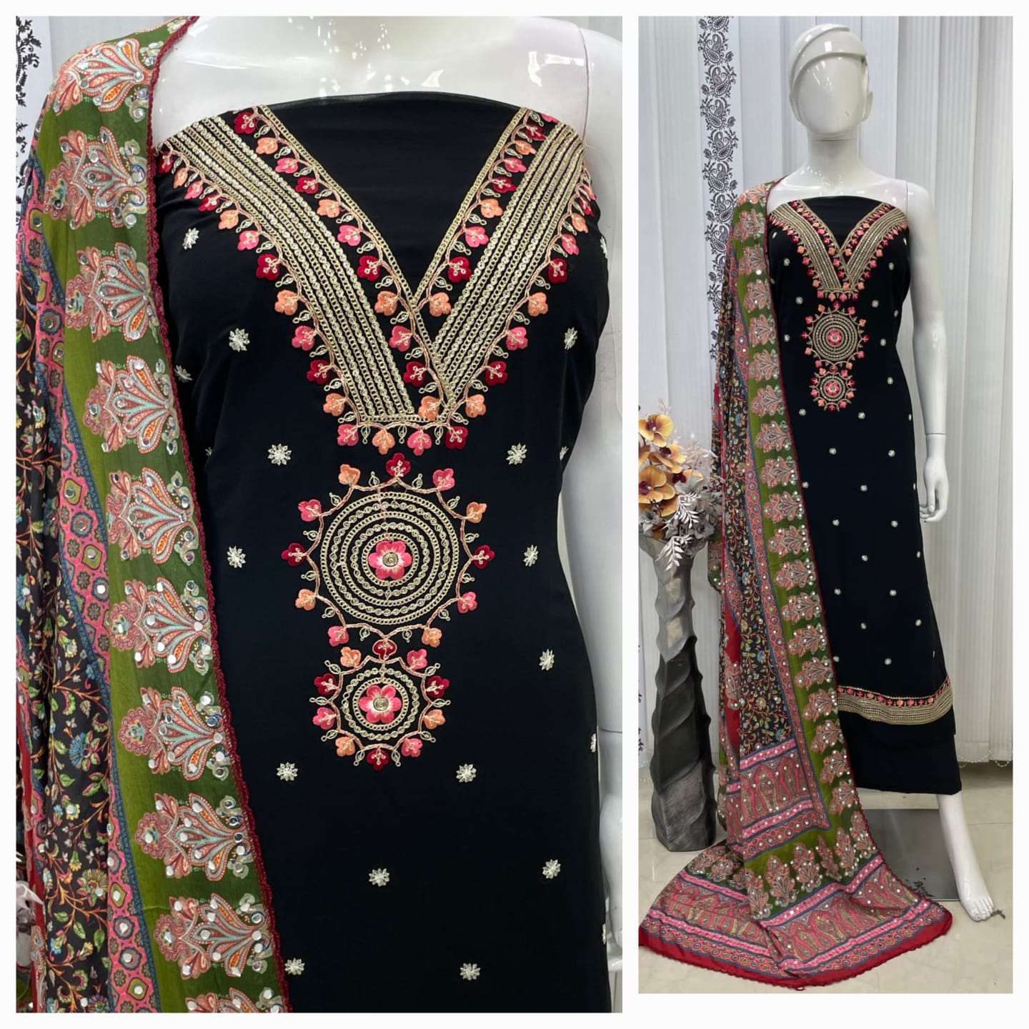 TOP GEORGETTE CHICKEN TICKI WITH LINING N4