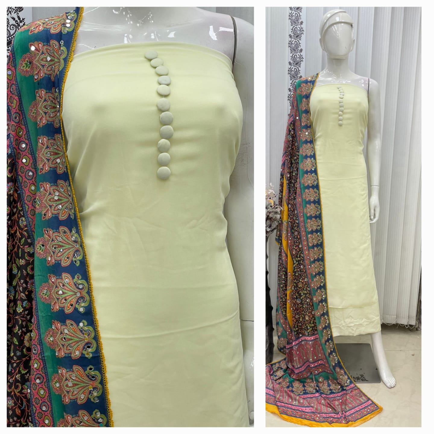 TOP GEORGETTE CHICKEN TICKI WITH LINING N5