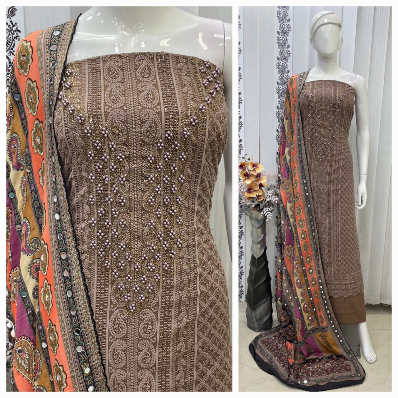 TOP GEORGETTE CHICKEN TICKI WITH LINING N5