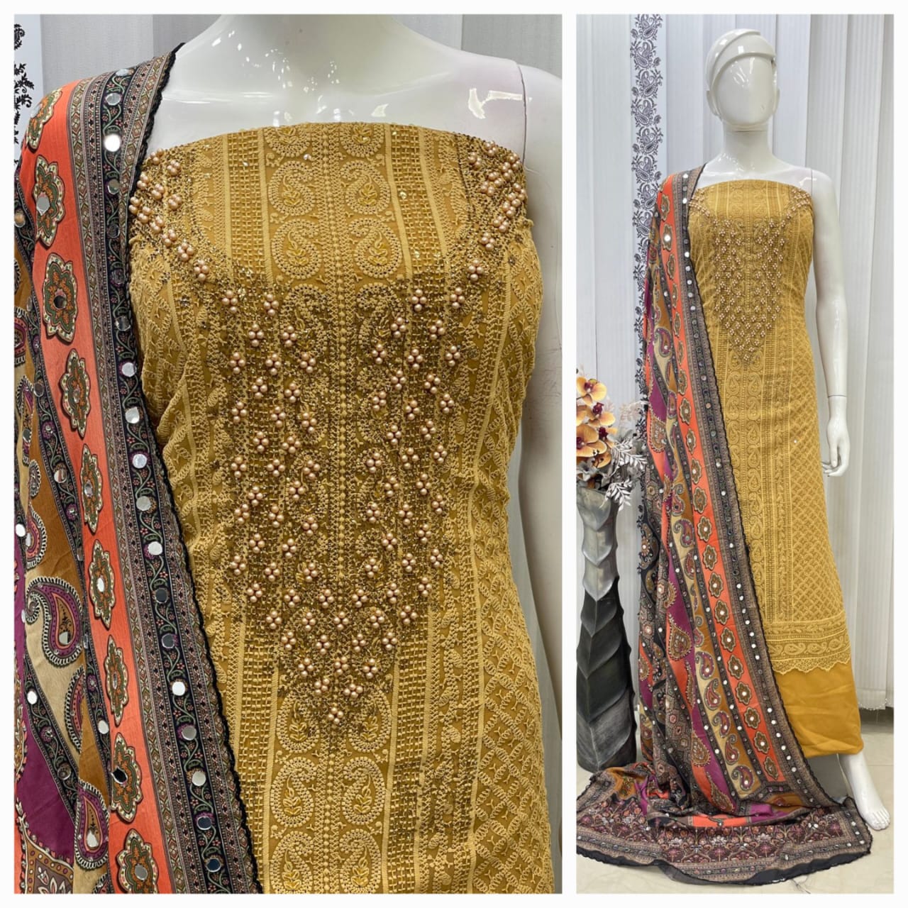 TOP GEORGETTE CHICKEN TICKI WITH LINING N6