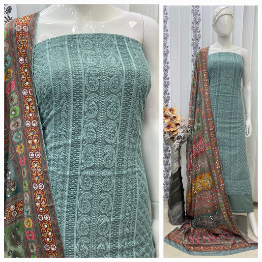 TOP GEORGETTE CHICKEN TICKI WITH LINING N6