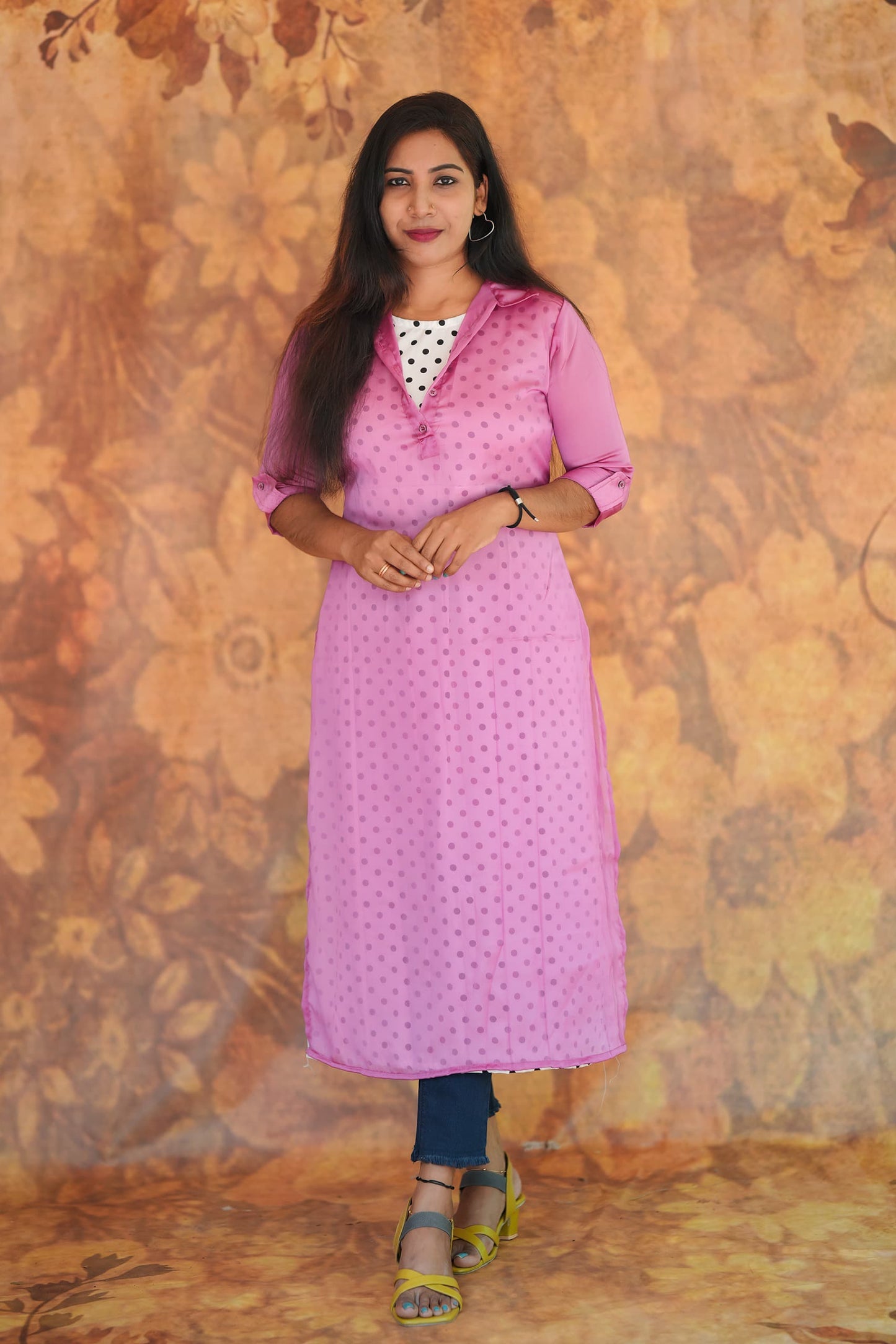 Fabric Butter Crepe Digital print+ Georgette T4