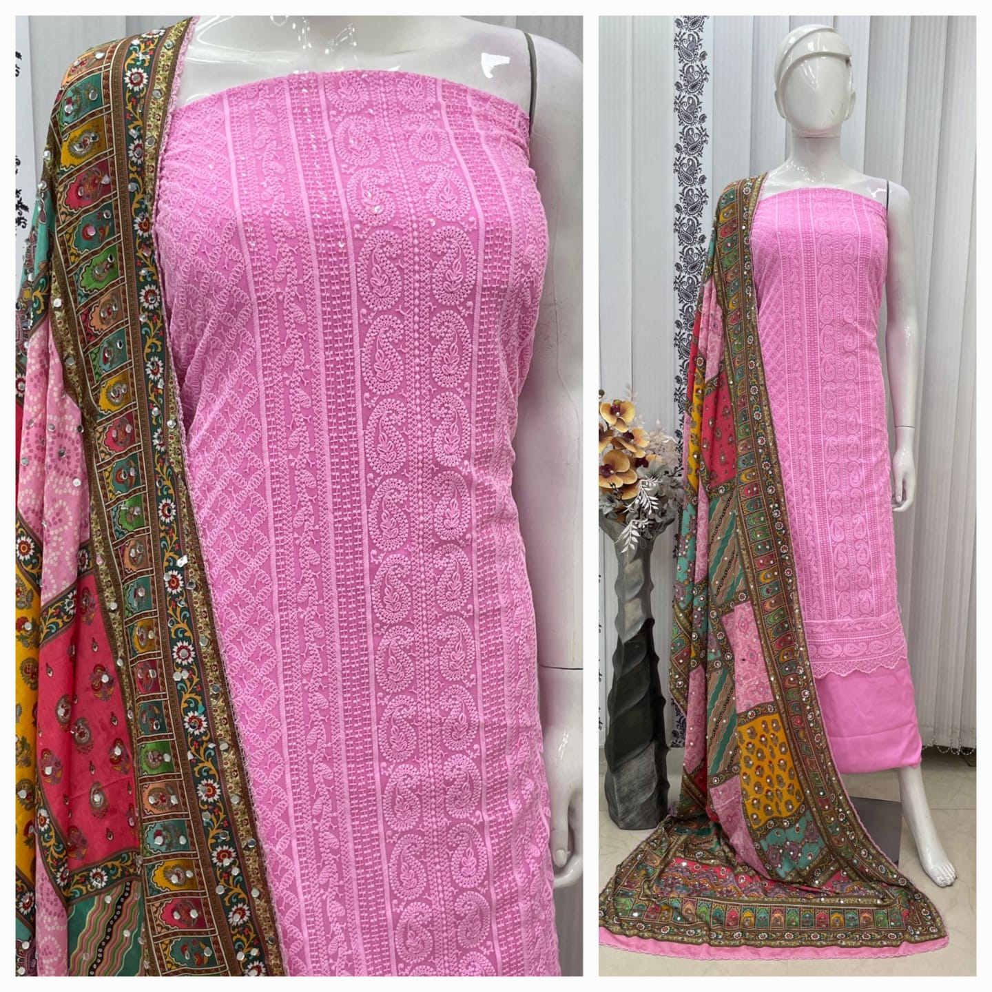 TOP GEORGETTE CHICKEN TICKI WITH LINING N2