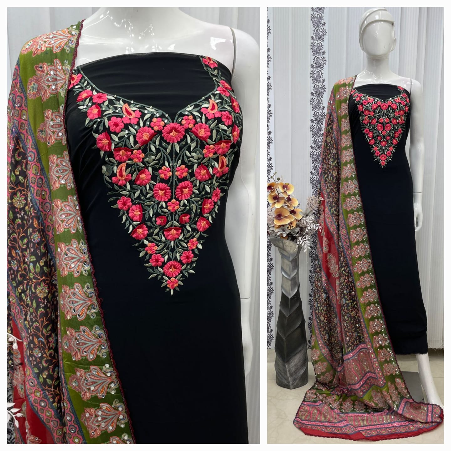 TOP GEORGETTE CHICKEN TICKI WITH LINING N3