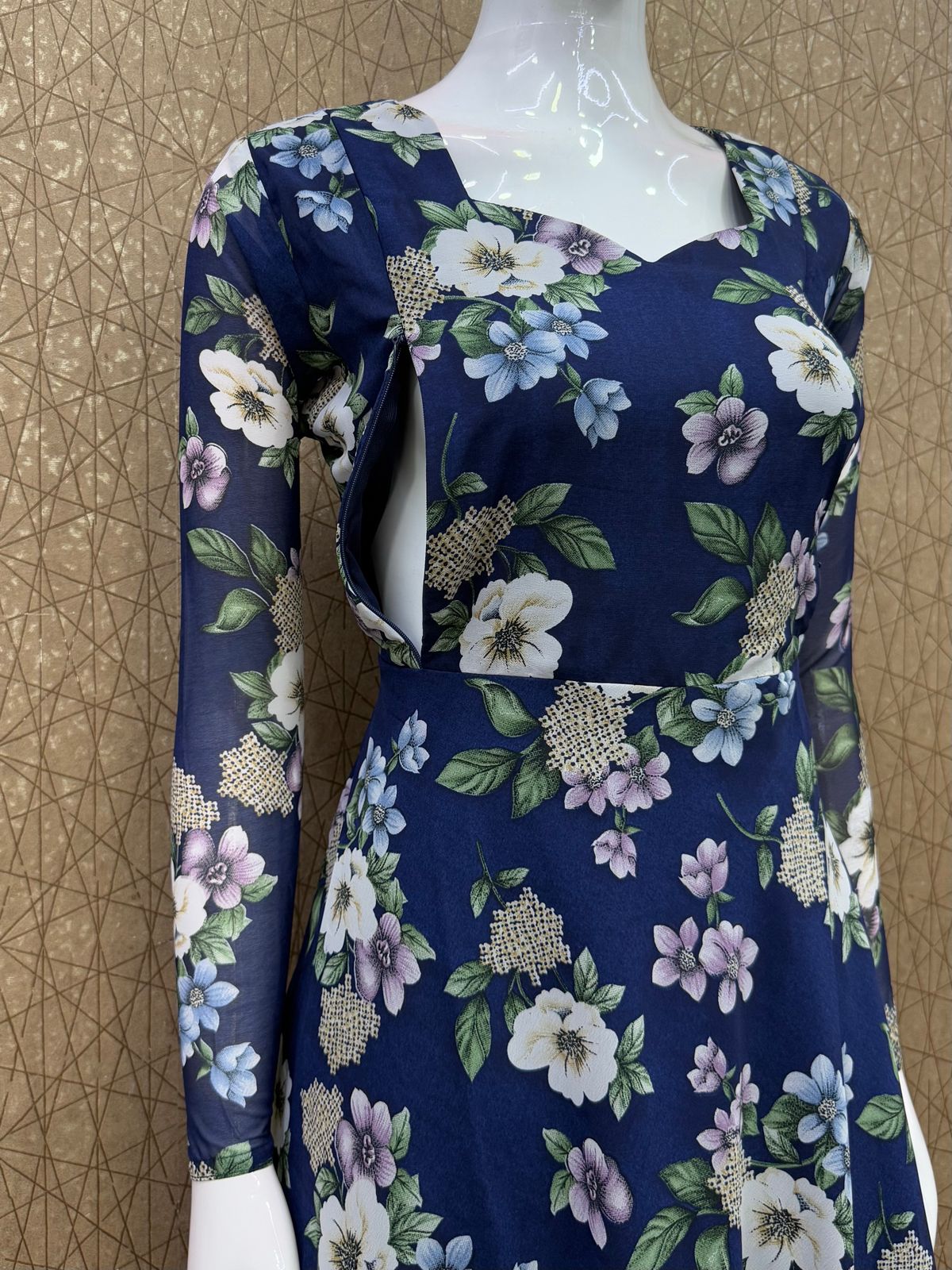 MATERNITY/ FEEDING  FLORAL FROCK