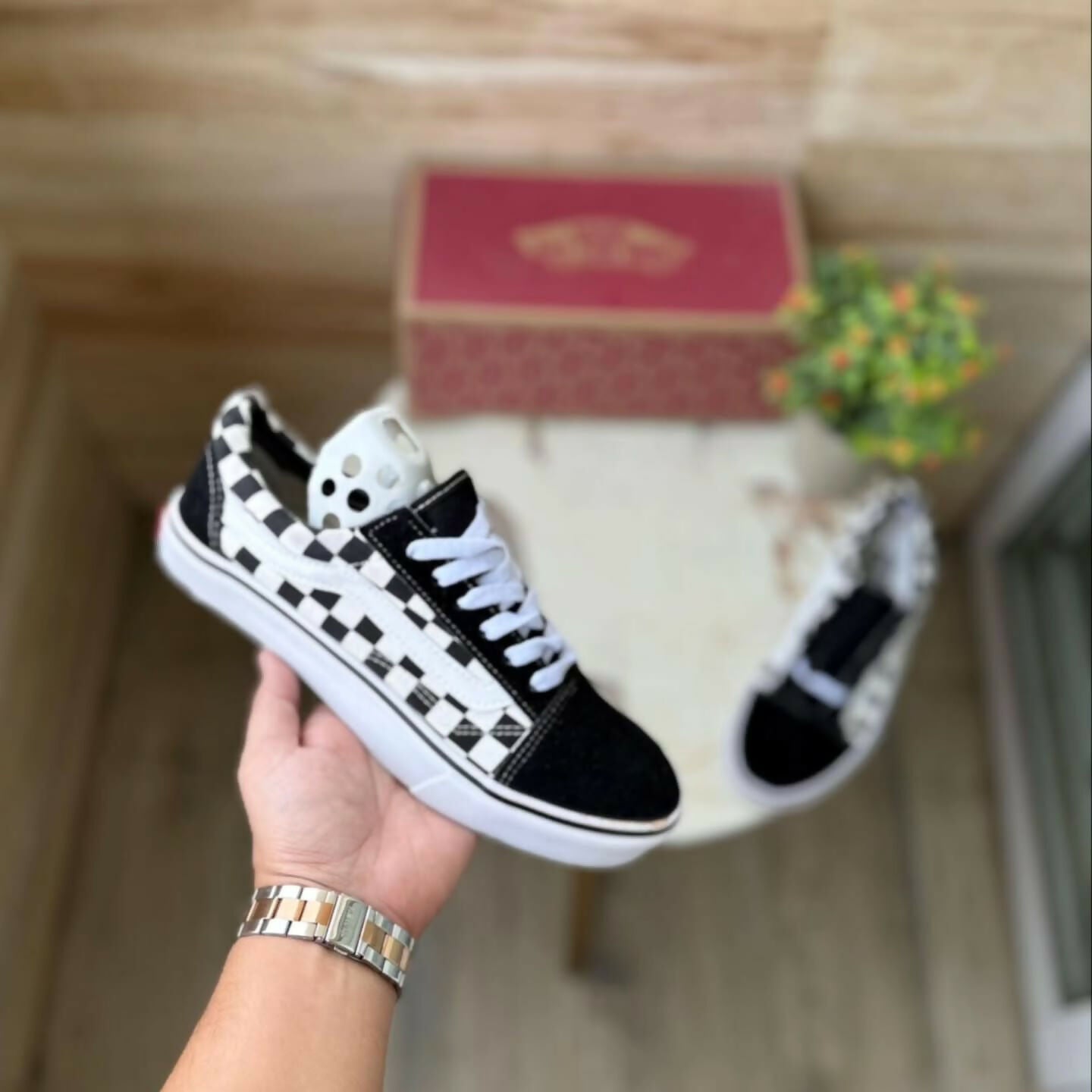 IMPORTED VANS CHECKBORAD SHOES